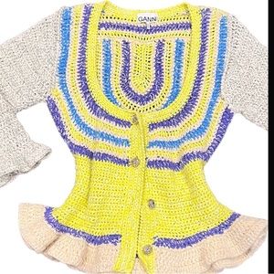 GANNI
Striped Square Neckline Sweater